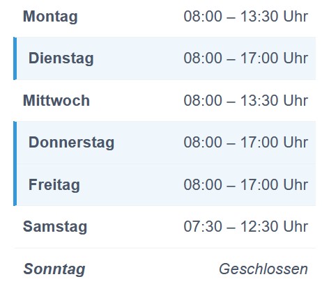Öffnungszeiten Öffnungszeiten Metzgerei Maier Stuttgart Rohr